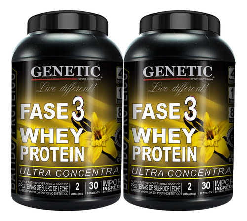 N°1 F3 Whey Protein Concentrada Genetic Crecimiento Muscular