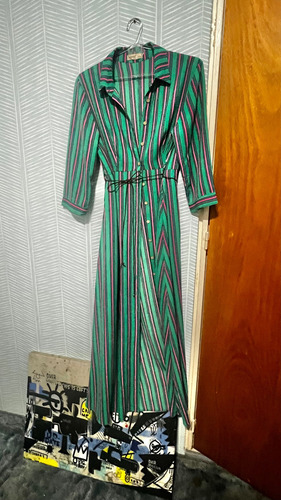Kimono Camisa Vestido Largo Verde