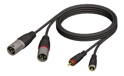 Cable Xlr A Rca Audio Adam Hall Kcref7013 3m Canon Reforzado