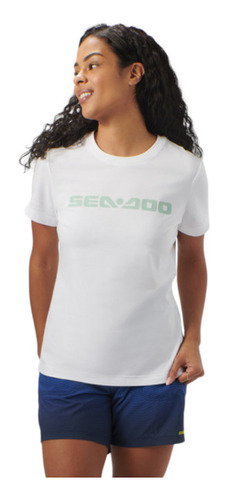 Camiseta Seadoo Sig Feminina P Branca Sea-doo 4546780401