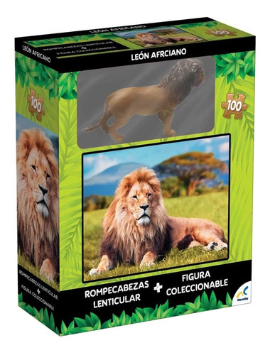 Rompecabezas Lenticular 3d 100 Piezas Con Figura De León  