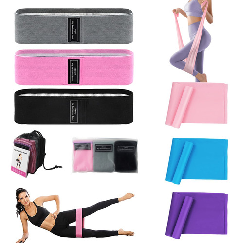 6pcs Bandas Elásticas De Resistencia Ejercicio Fitness Yoga