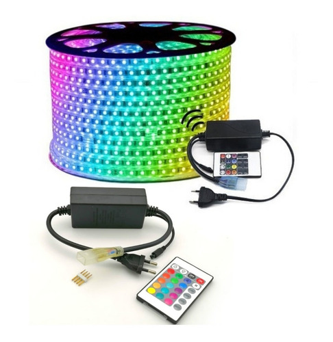 Imagen 2 de 4 de Conector Controlador Control Manguera Rgb Inalámbrico 110v