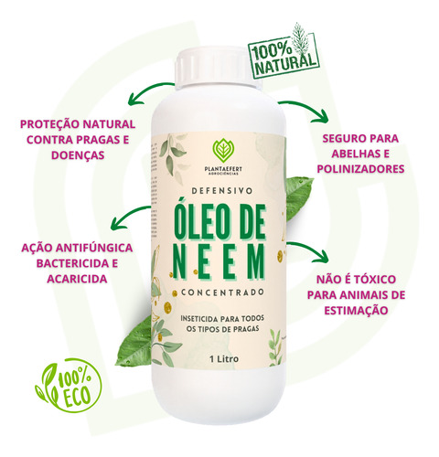 Óleo De Neem Para Pulgões 1l Combate Contra Praga