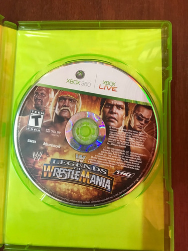 Juego Xbox360: Wwe Legends Of Wrestlemania (solo El Cd)