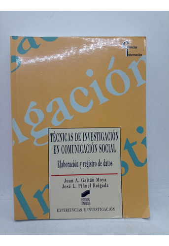 Tecnicas De Invetigacion En Comunicacion Social 5 - Usado 