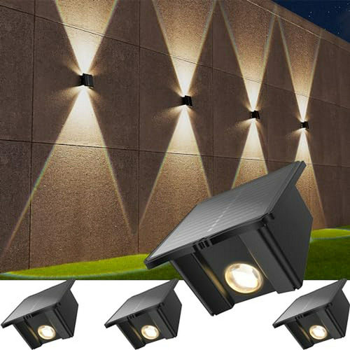 Luces Solares Exterior 3000k 6500k, 4 Pack 1500mah Ip65