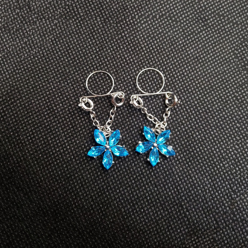 Par Piercing Pezón Nipple Colgante Falso Aro Argolla C