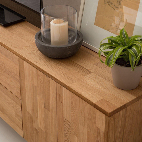 Imagen 4 de 8 de Mueble Tv 100% Madera Maciza De Roble Ref: Maciza05
