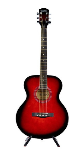 Guitarra Acústica Campero Cuerdas De Acero Rojo