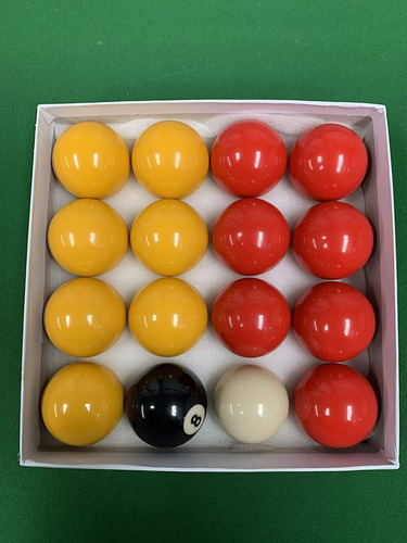 Juego De Bolas De Billar Rojas Y Amarillas, 2-1/4