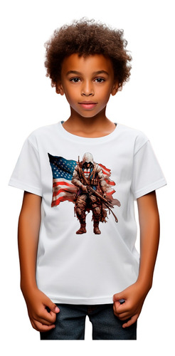 Camiseta Infantil Menino Bc1 Soldado  Guerra  Eua