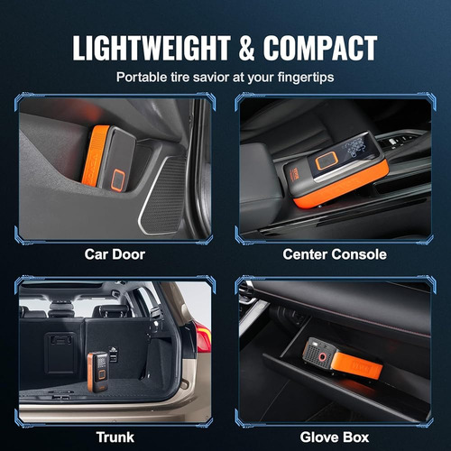 Compresor De Aire Vevor 12v, Inflador Rápido 12000mah