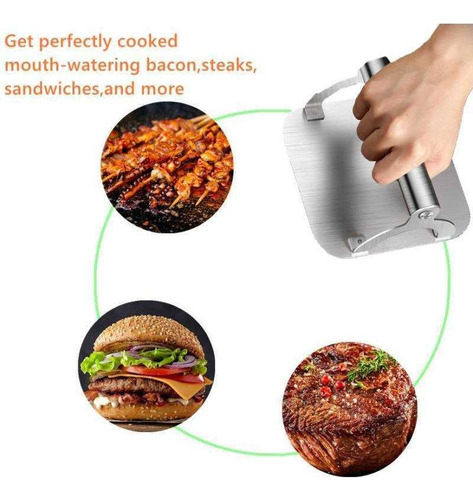 Prensa De Hamburguesa De Acero Inoxidable Para Plancha