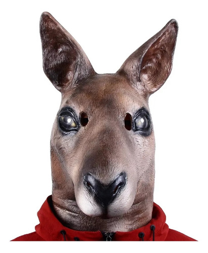 Máscara Latex Canguro Marsupial Accesorio Disfraz Fiesta