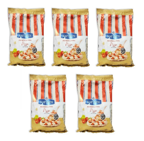 Pack X 5 Premezcla Para Pizza Natuzen X 450grs 