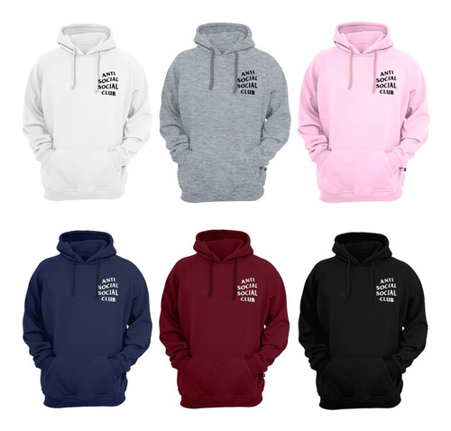 Moletom Anti Social Club Blusa De Frio Casaco Moleton Quente