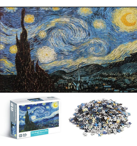 Rompecabezas Van Gogh La Noche Estrellada 1000 Piezas