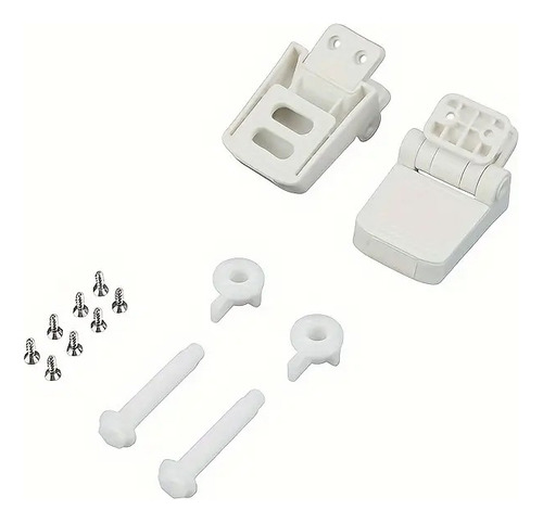 Set De Bisagras Tapa De Inodoro Compatible Bemis De Madera Blanco