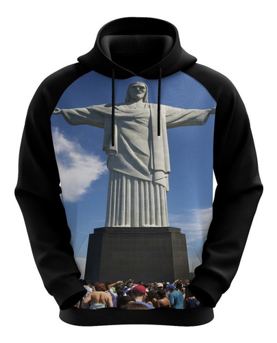 Blusa Moletom Cristo Redentor Rio De Janeiro Silver#02