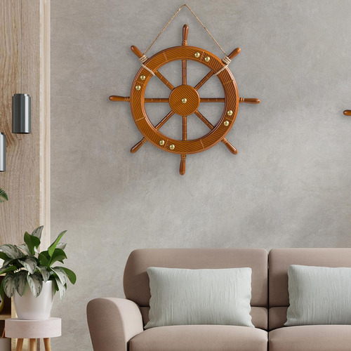 Rueda De Barco De Madera, Decoración De Pared, Timón De
