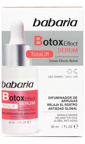 Babaria Serum Efecto Botox 30ml Tipo de piel Todo tipo de piel