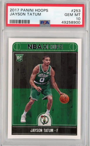 Tarjeta De Baloncesto Graded Panini Hoops Jayson Tatum 253 R