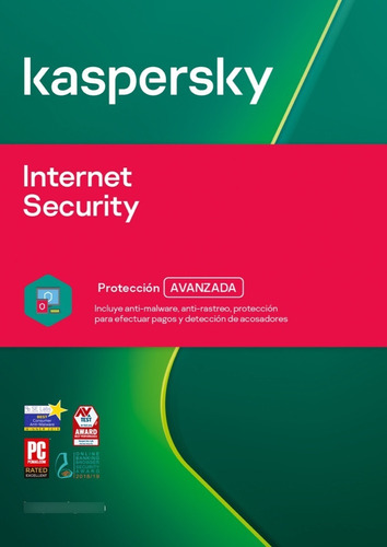 Imagen 1 de 1 de Antivirus Kaspersky  Internet Security 3 Pcs 2022