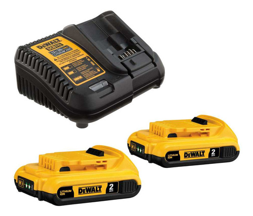 Kit 2 Baterias Dewalt 2a Dcb203c2-b2 + Cargador Dcb115