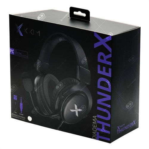 Imagen 7 de 8 de Diadema Gamer Profesional X-kim Thunderx, Pc Ps4 Xbox Switch