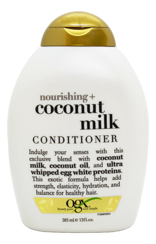 Ogx Coconut Milk Acondicionador Nutritivo Dañado 385ml 6c