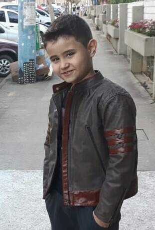jaqueta infantil masculina em couro sintético