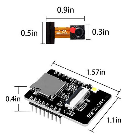Desarrollo Del Módulo Aitrip Esp32-cam Wifi + Bluetooth, Paq