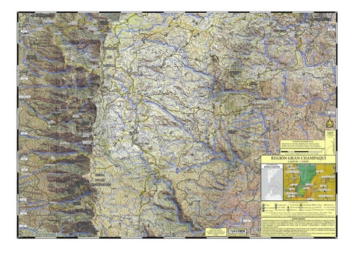Imagen 2 de 4 de Mapa Topográfico: Gran Champaquí / Centro Sierras Grandes