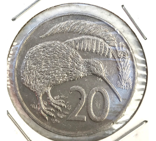 * Nueva Zelanda. 20 Centavos. Excelente Año 1988. Km# 62