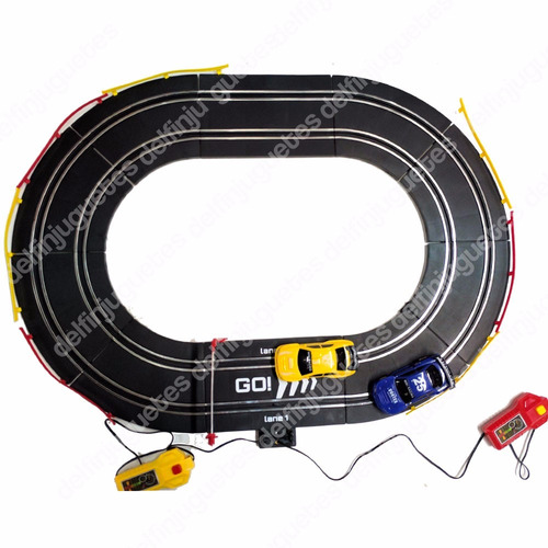 Pista Autos Mini Scalextric Ovalo 2 Autos