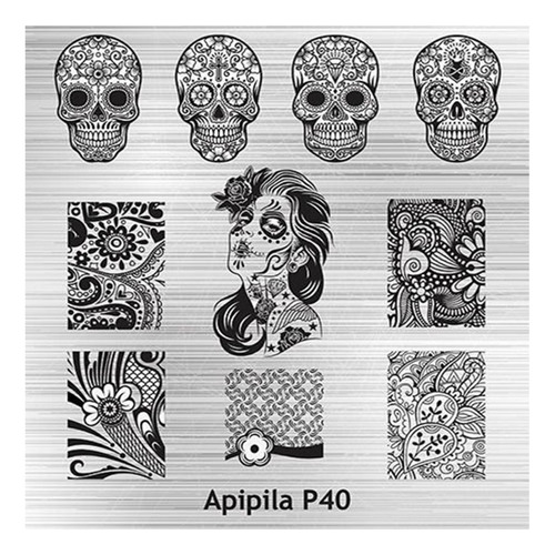 Placa Carimbo Unhas Apipila Apipila P40