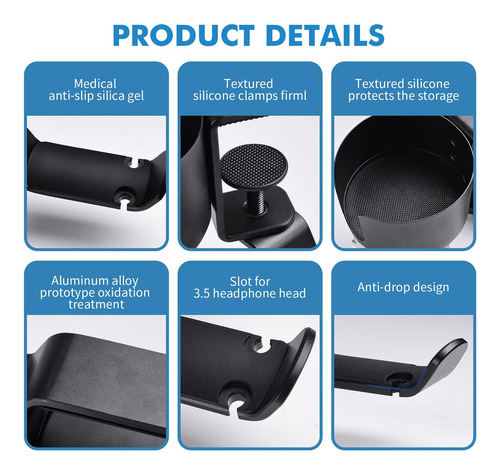 Soporte Para Auriculares Soporte Para Vasos Gancho Para