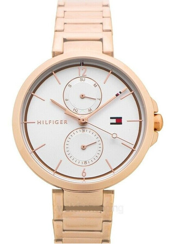 Tommy Hilfiger 1782124 Reloj De Dama Con Esfera Plateada 