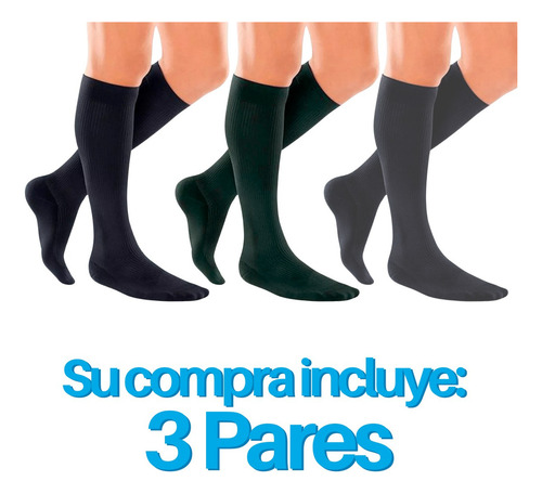 3 Par Calceta Compresión Medias Alivia Varices Circulación