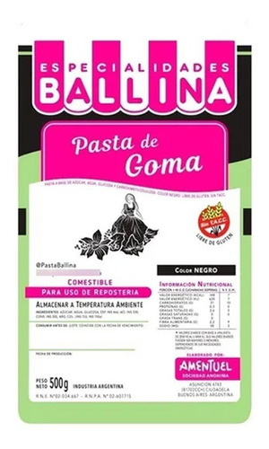 Pasta De Goma De Colores 500g - Ballina