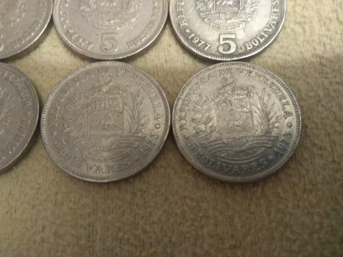 Fuerte 5 Bolívares 1973 Y 1977.