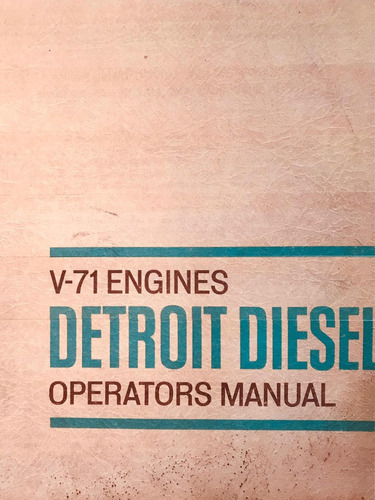 Manual De Taller Motor Detroit Diesel Gm V71