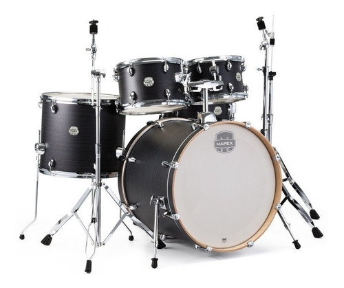 Imagen 3 de 5 de Bateria Mapex Storm Le 5 Cuerpos + Fierros + Banqueta Black
