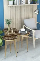 Comprar Mesas Auxiliares Redondas De Madera Con Patas De Metal