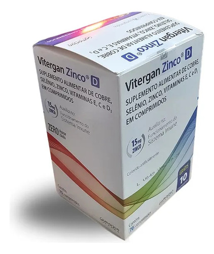 Vitergan Zinco D Com 30 Comprimidos