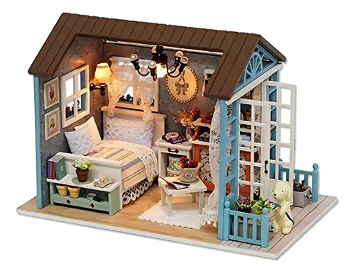 Tukiie Kit De Madera En Miniatura Para Casa De Muñecas Con M