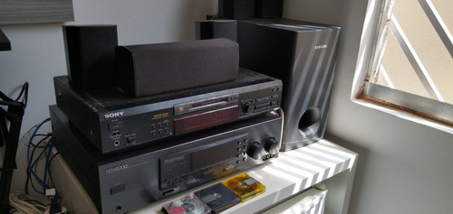 Som Montado Sony Md Player Je 530 + Receiver Kenwood + Caixa