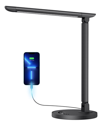 Soysout Lámpara De Escritorio Led, Lámpara De Mesa Con Pu.