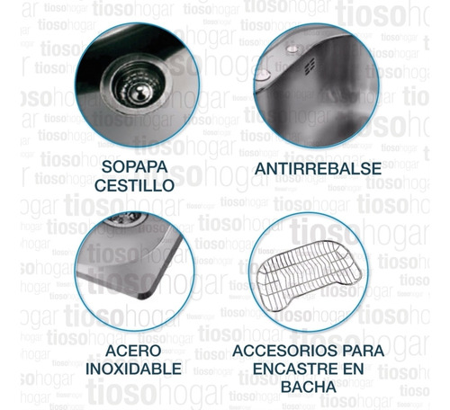 Bacha Cocina Johnson Luxor Mini Si55a +accesorio Sin Interes